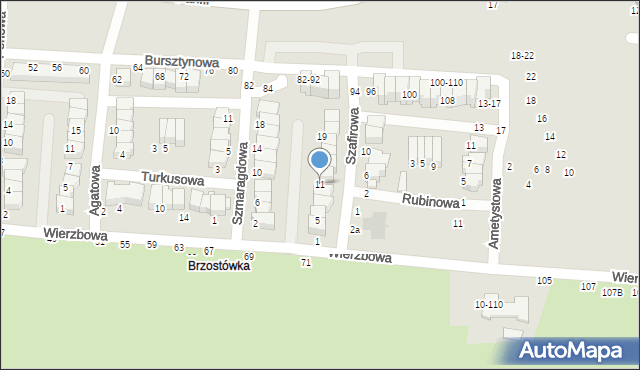 Tomaszów Mazowiecki, Szafirowa, 11, mapa Tomaszów Mazowiecki
