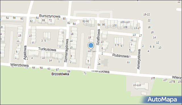 Tomaszów Mazowiecki, Szafirowa, 9, mapa Tomaszów Mazowiecki