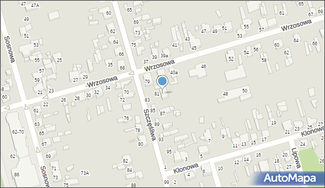 Tomaszów Mazowiecki, Szczęśliwa, 81/83, mapa Tomaszów Mazowiecki