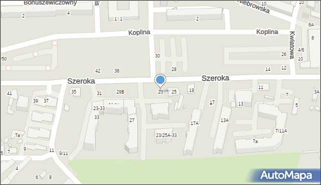 Tomaszów Mazowiecki, Szeroka, 23, mapa Tomaszów Mazowiecki