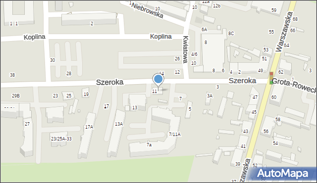 Tomaszów Mazowiecki, Szeroka, 9, mapa Tomaszów Mazowiecki