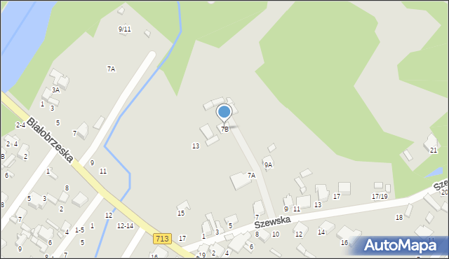 Tomaszów Mazowiecki, Szewska, 7B, mapa Tomaszów Mazowiecki