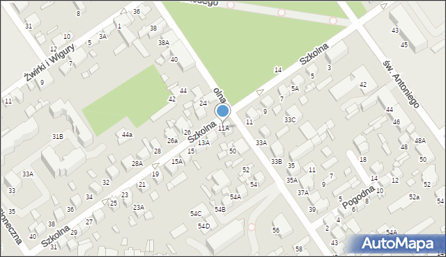 Tomaszów Mazowiecki, Szkolna, 11A, mapa Tomaszów Mazowiecki