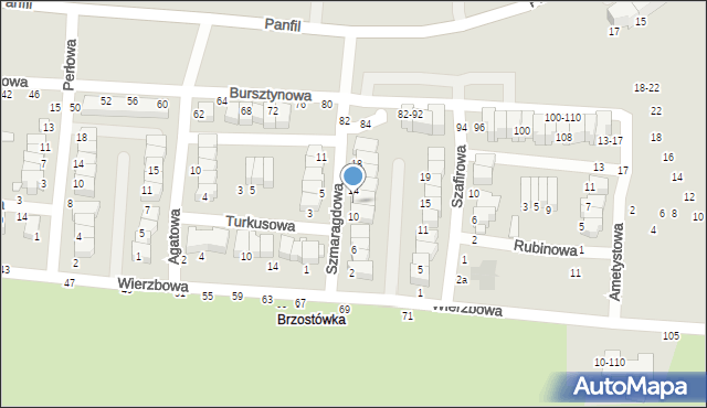 Tomaszów Mazowiecki, Szmaragdowa, 12, mapa Tomaszów Mazowiecki