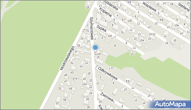 Tomaszów Mazowiecki, Szymanówek, 15a, mapa Tomaszów Mazowiecki