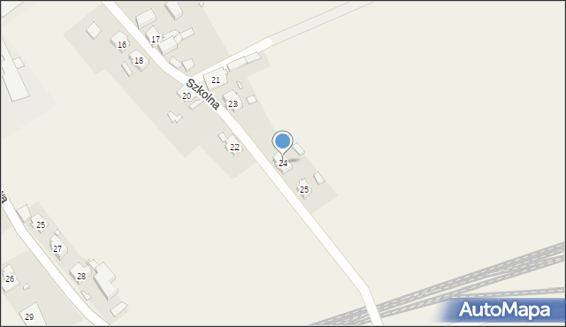 Toporów, Szkolna, 24, mapa Toporów