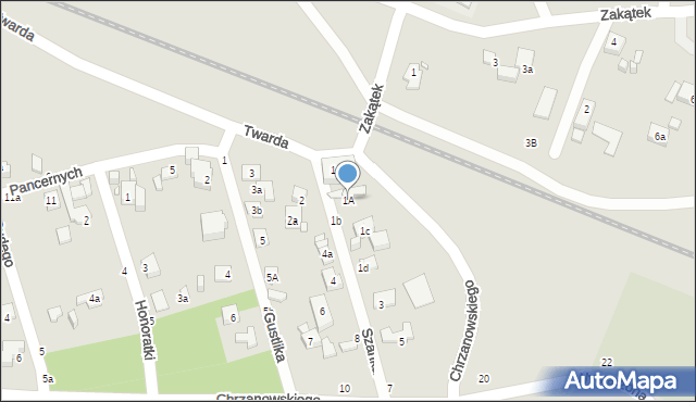 Toruń, Szarika, 1A, mapa Torunia