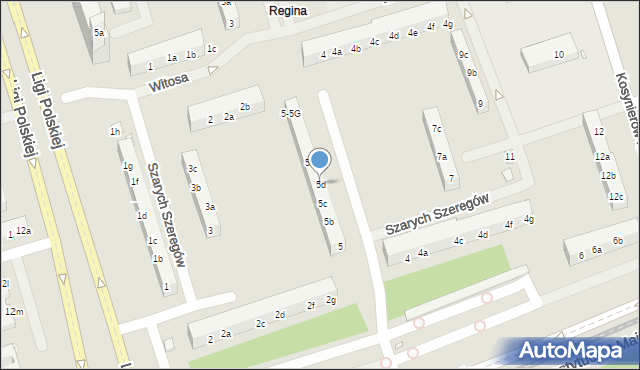 Toruń, Szarych Szeregów, 5d, mapa Torunia