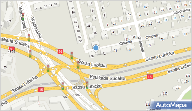 Toruń, Szosa Lubicka, 69a, mapa Torunia
