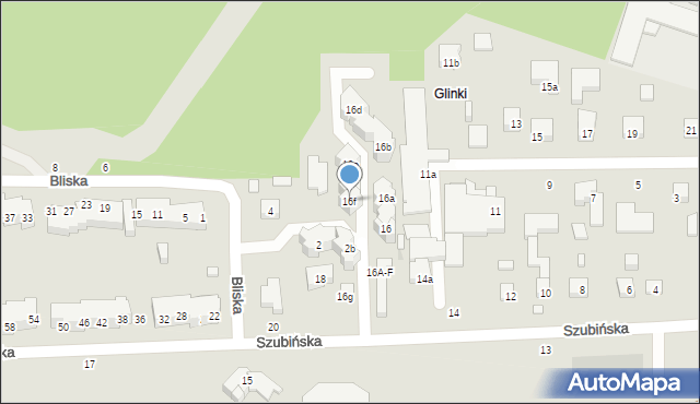 Toruń, Szubińska, 16f, mapa Torunia
