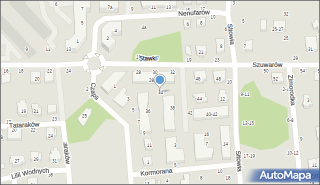 Toruń, Szuwarów, 34, mapa Torunia