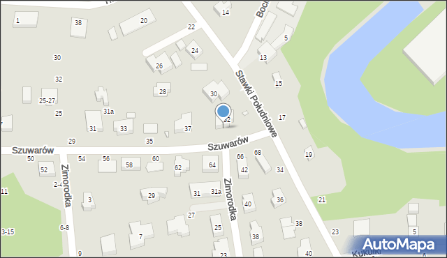 Toruń, Szuwarów, 39, mapa Torunia