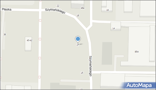 Toruń, Szymańskiego Stanisława, 17, mapa Torunia