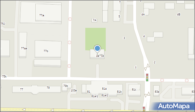 Toruń, Szymańskiego Stanisława, 1a, mapa Torunia