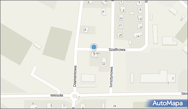 Troszyn, Szafirowa, 5, mapa Troszyn