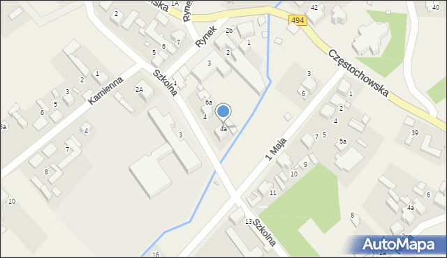 Truskolasy, Szkolna, 4a, mapa Truskolasy