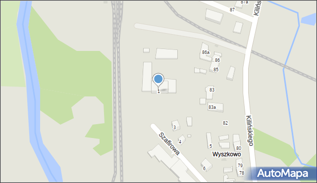 Trzebiatów, Szafirowa, 1, mapa Trzebiatów