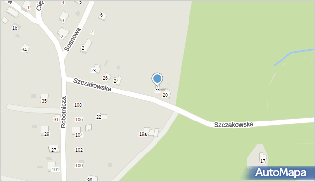 Trzebinia, Szczakowska, 22, mapa Trzebinia