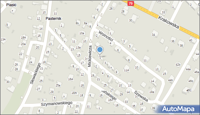 Trzebinia, Szewska, 1, mapa Trzebinia