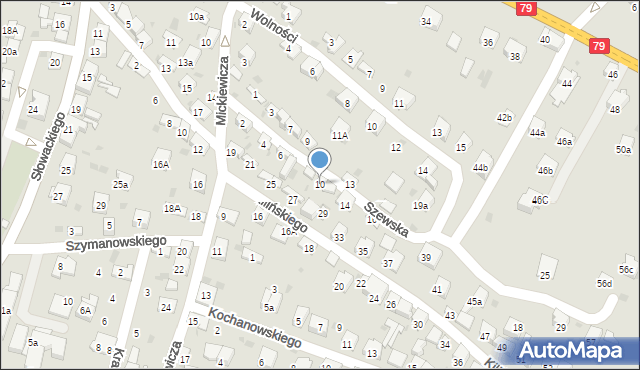 Trzebinia, Szewska, 10, mapa Trzebinia