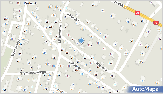 Trzebinia, Szewska, 9, mapa Trzebinia