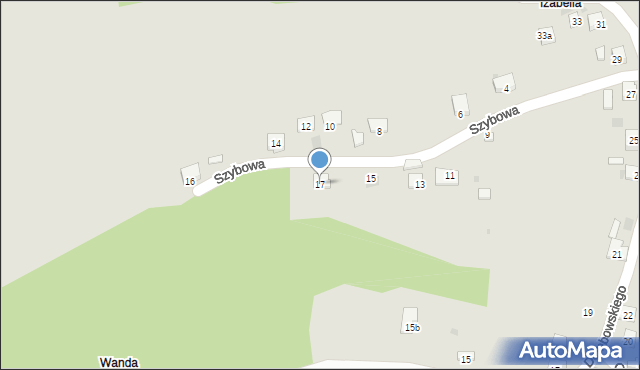 Trzebinia, Szybowa, 17, mapa Trzebinia