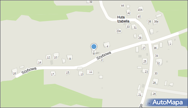Trzebinia, Szybowa, 6, mapa Trzebinia
