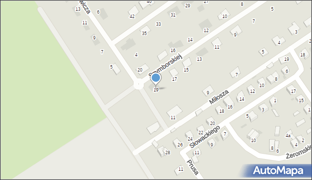 Tuchola, Szymborskiej Wisławy, 19, mapa Tuchola
