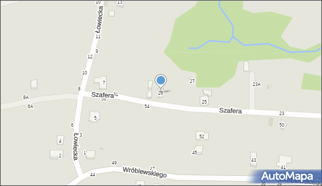 Tuchów, Szafera Władysława, prof., 29, mapa Tuchów