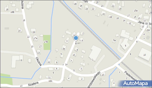 Tuchów, Szafera Władysława, prof., 6, mapa Tuchów