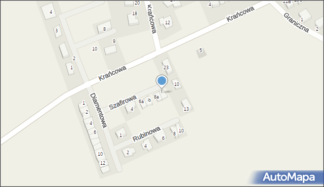 Tulce, Szafirowa, 8, mapa Tulce