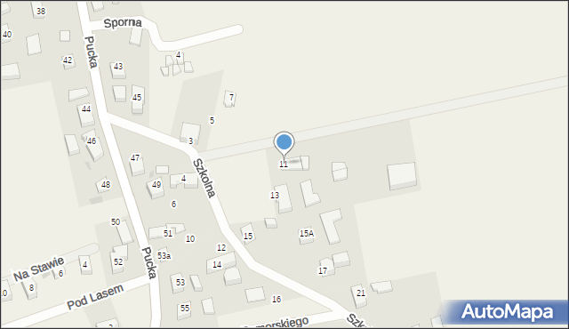 Tupadły, Szkolna, 11, mapa Tupadły