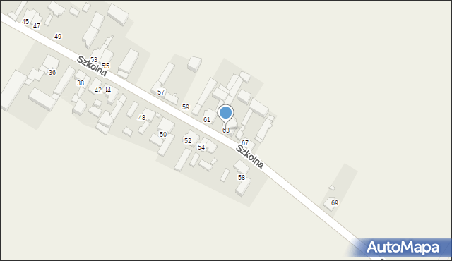 Turew, Szkolna, 63, mapa Turew