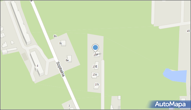 Tuszyn, Szpitalna, 10F, mapa Tuszyn