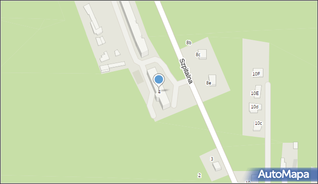 Tuszyn, Szpitalna, 4, mapa Tuszyn