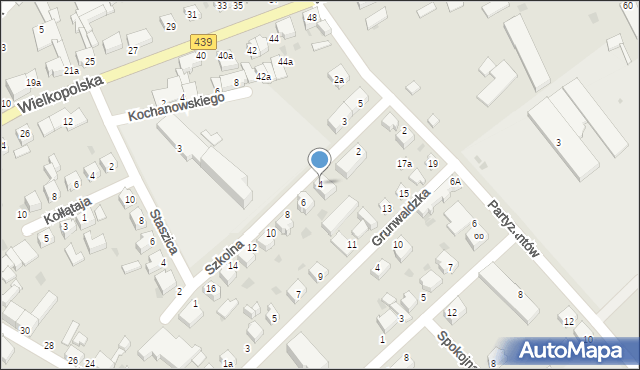 Twardogóra, Szkolna, 4, mapa Twardogóra