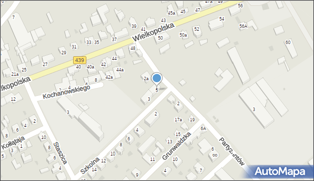 Twardogóra, Szkolna, 5, mapa Twardogóra