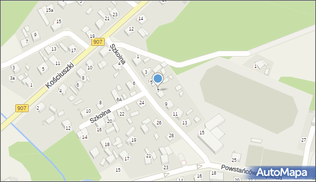 Tworóg, Szkolna, 7, mapa Tworóg