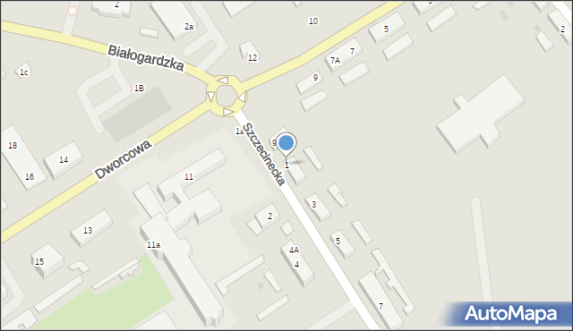 Tychowo, Szczecinecka, 1, mapa Tychowo