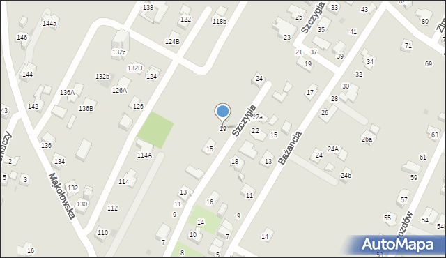 Tychy, Szczygla, 19, mapa Tychów