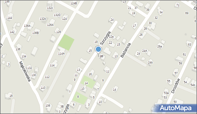 Tychy, Szczygla, 20, mapa Tychów