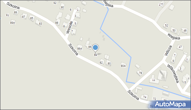 Tychy, Szkolna, 84, mapa Tychów