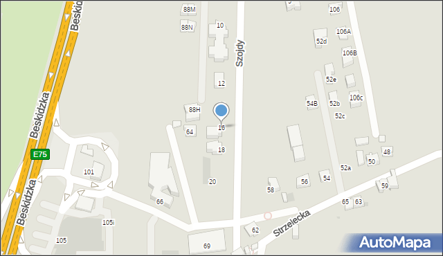 Tychy, Szojdy Karola, ks., 16, mapa Tychów