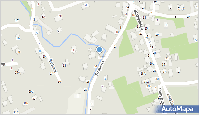 Tyczyn, Szopena, 14, mapa Tyczyn