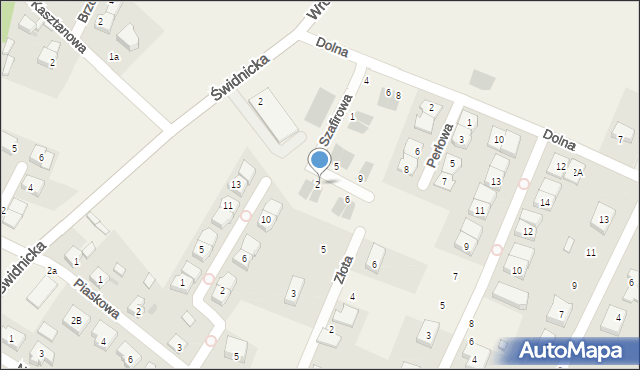 Tyniec Mały, Szafirowa, 4, mapa Tyniec Mały