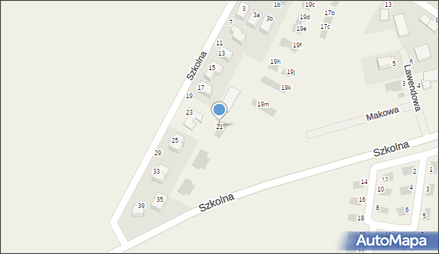 Tyniec Mały, Szkolna, 21, mapa Tyniec Mały
