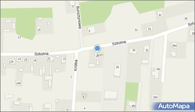 Ugniewo, Szkolna, 26, mapa Ugniewo