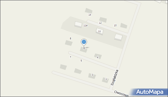 Unieszewo, Sząfałdzka, 6, mapa Unieszewo