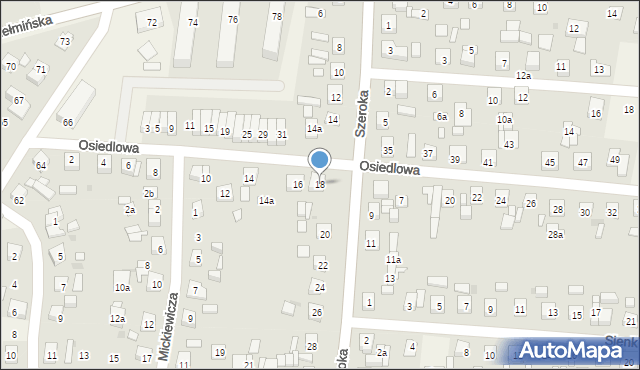 Unisław, Szeroka, 18, mapa Unisław