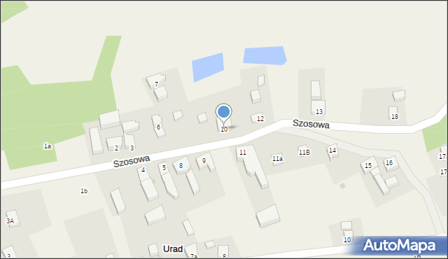 Urad, Szosowa, 10, mapa Urad